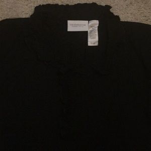 Liz Clairborne Black 3/4 sleeve top